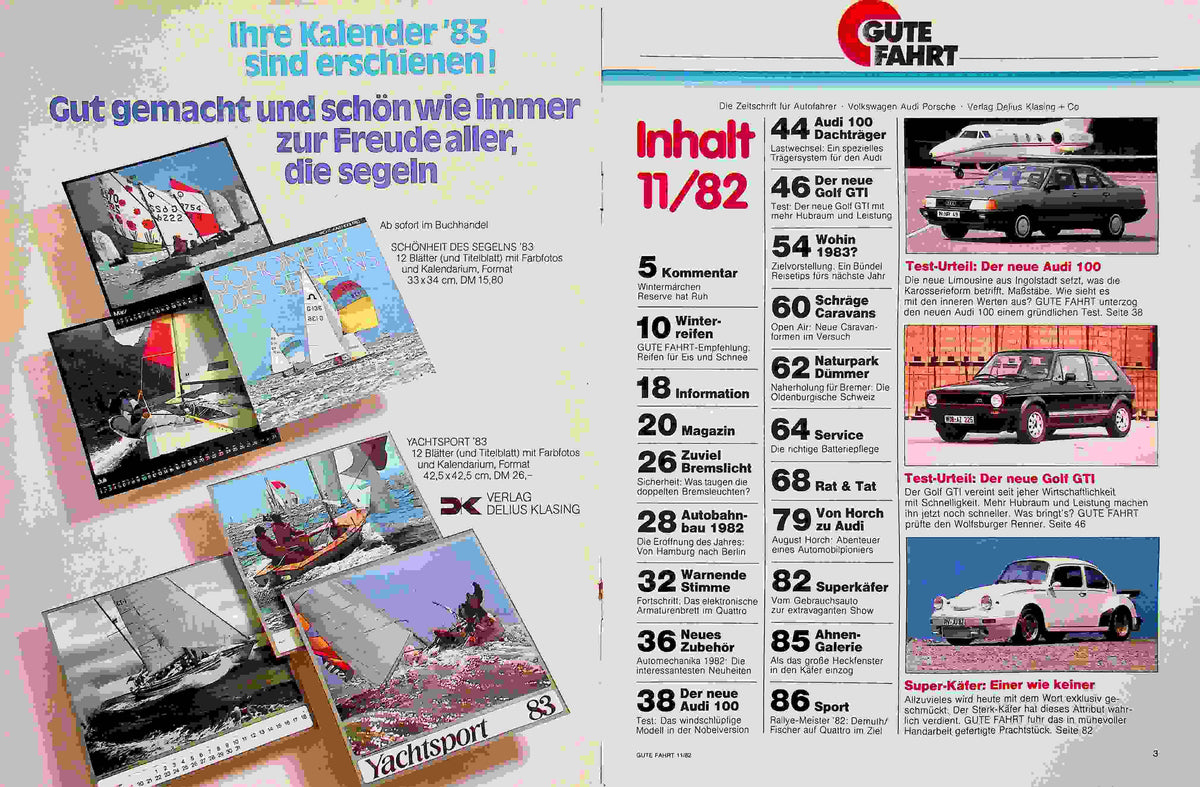 Inhaltsverzeichnis Gute Fahrt 11/1982