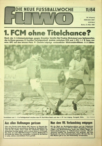 Fuwo Fussballwoche 11/1984