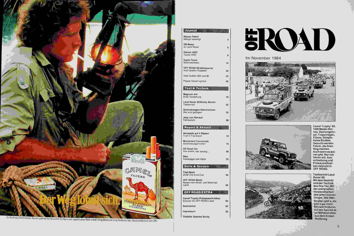 Inhaltsverzeichnis Offroad 11/1984