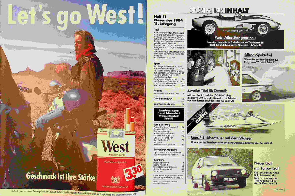 Inhaltsverzeichnis Sport Fahrer 11/1984