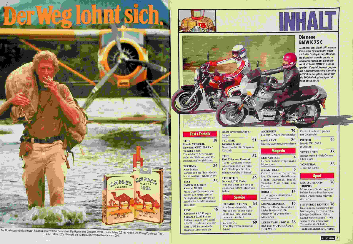 Inhaltsverzeichnis MO Magazin 11/1985