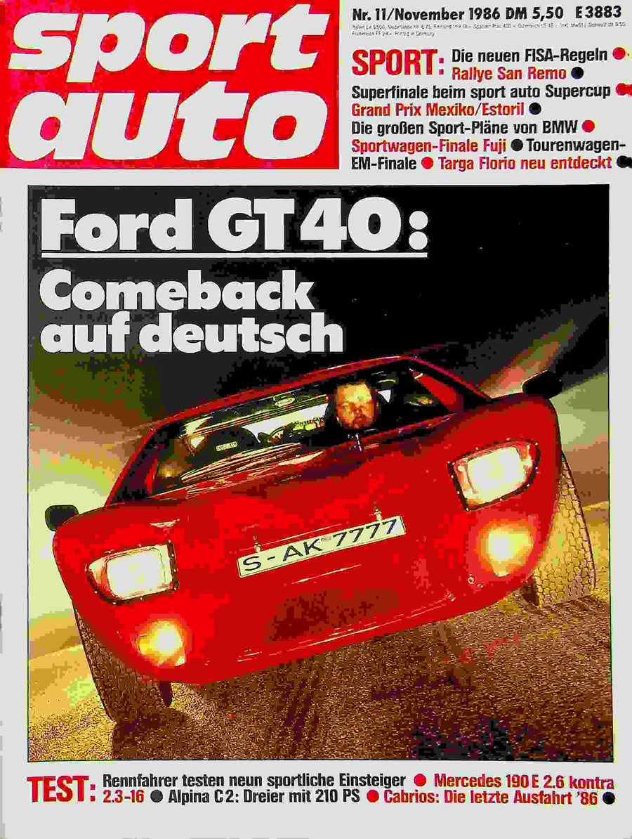 Sport Auto 11/1986