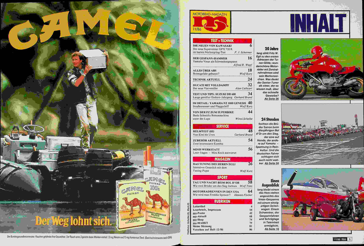 Inhaltsverzeichnis MO Magazin 11/1986