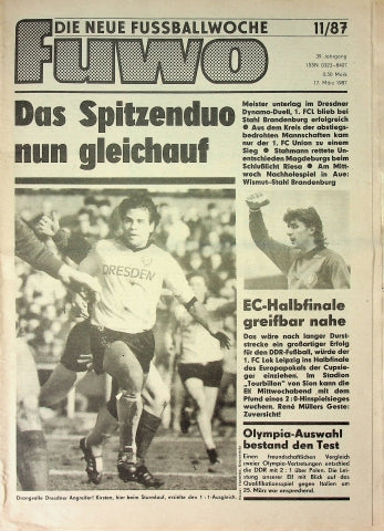 Fuwo Fussballwoche 11/1987