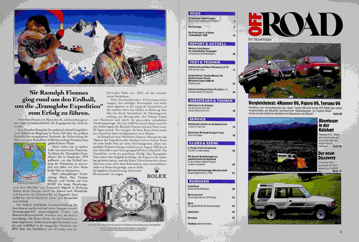 Inhaltsverzeichnis Offroad 11/1989