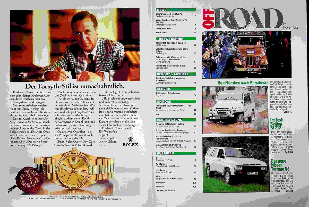 Inhaltsverzeichnis Offroad 11/1990