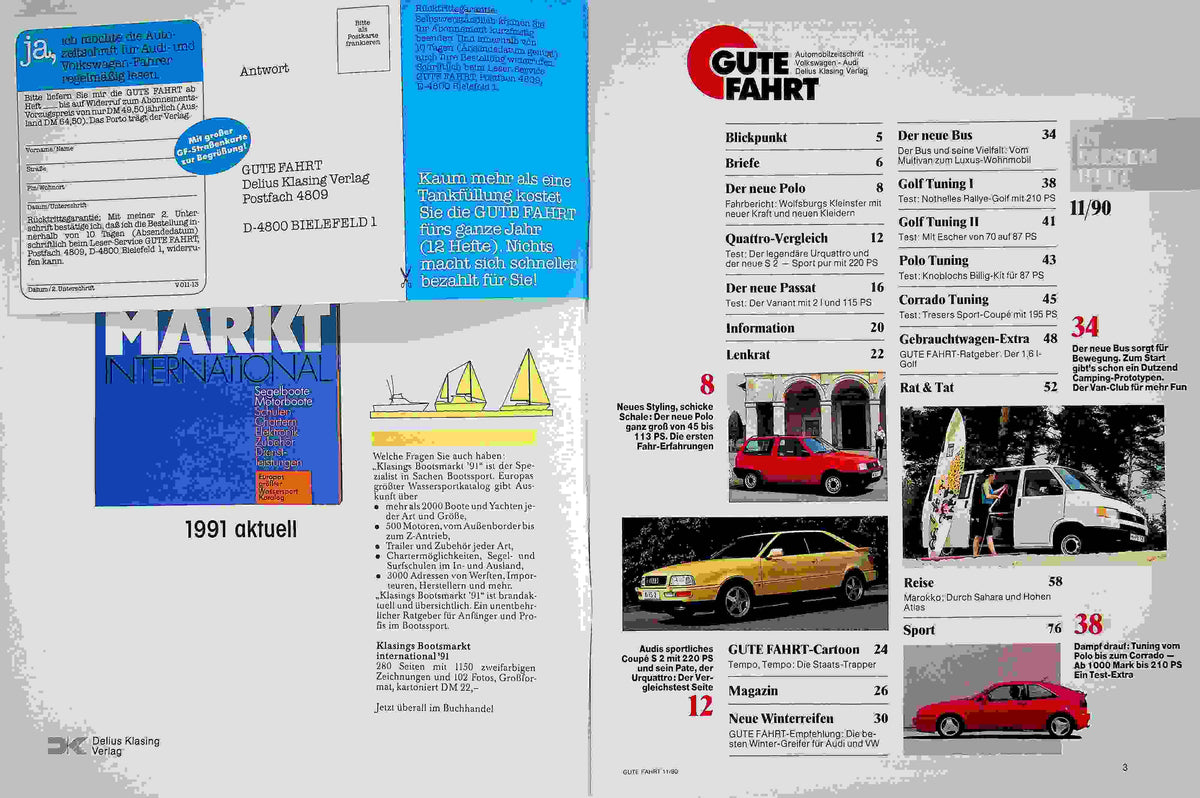 Inhaltsverzeichnis Gute Fahrt 11/1990