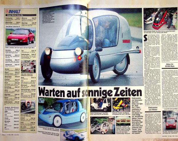 Inhaltsverzeichnis Auto Bild 11/1990