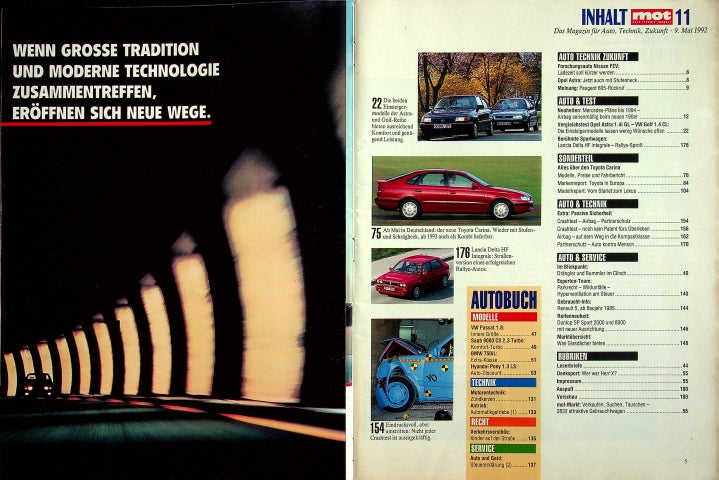 Inhaltsverzeichnis MOT 11/1992