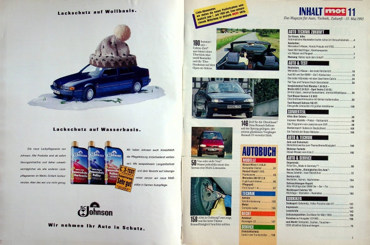 Inhaltsverzeichnis MOT 11/1993