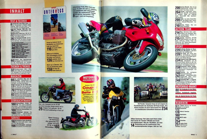 Inhaltsverzeichnis Motorrad 11/1996
