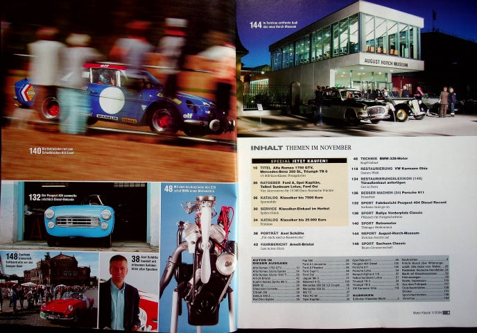 Inhaltsverzeichnis Motor Klassik 11/2004