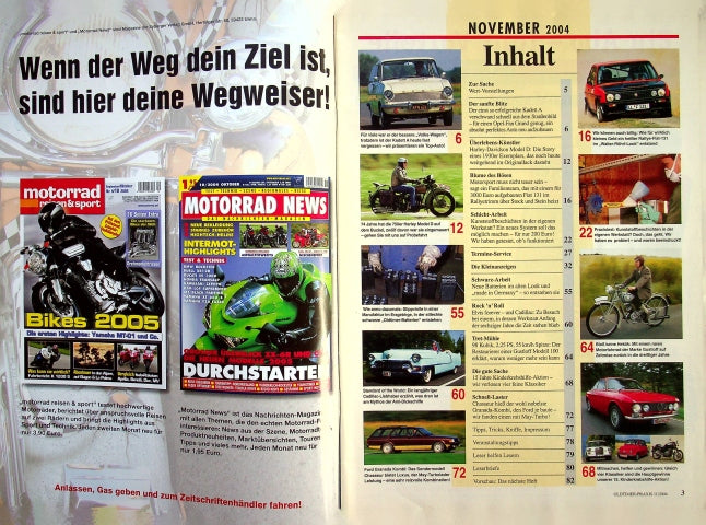 Inhaltsverzeichnis Oldtimer Praxis 11/2004