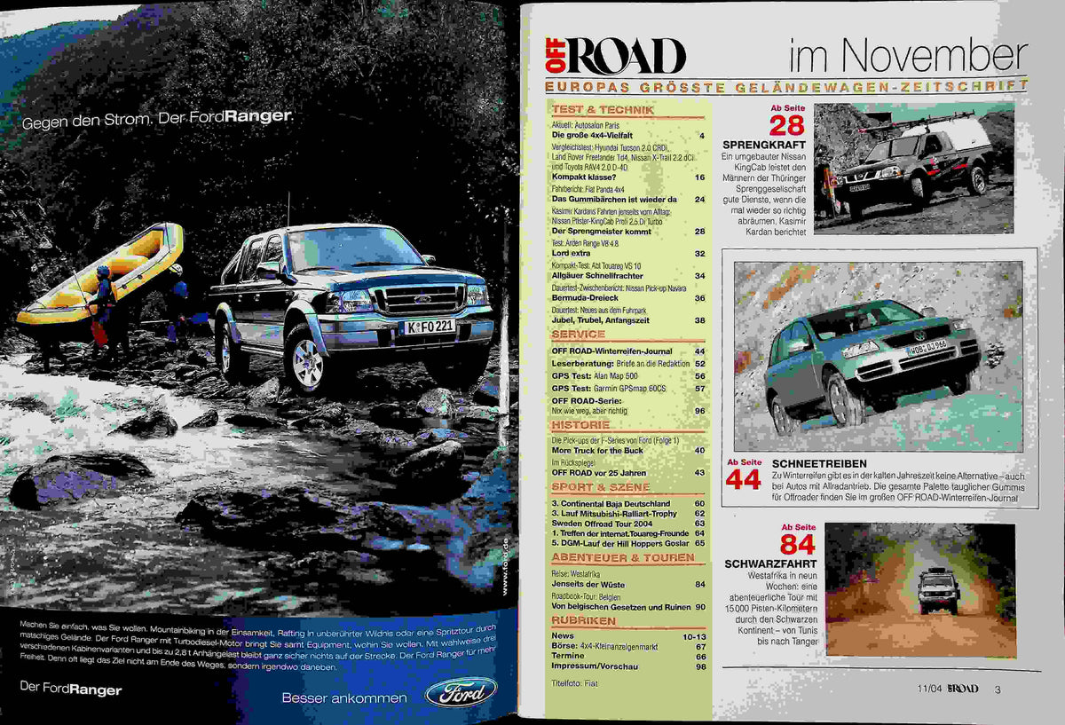 Inhaltsverzeichnis Offroad 11/2004