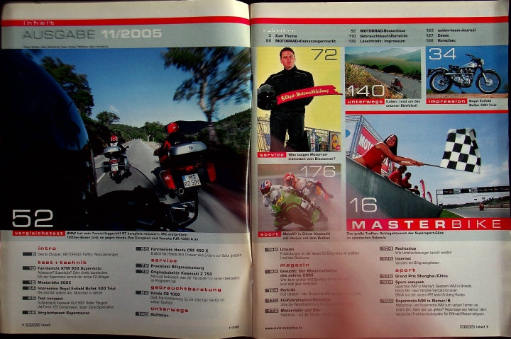Inhaltsverzeichnis Motorrad 11/2005