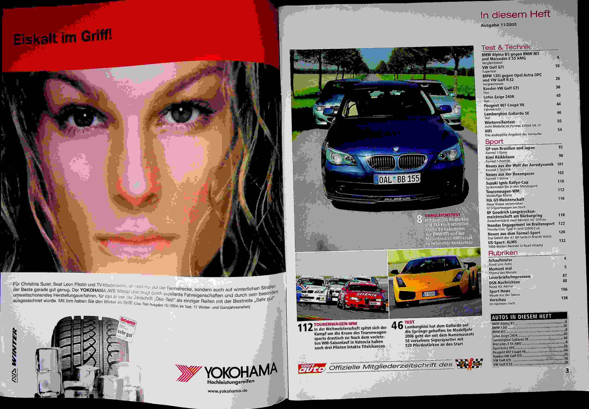 Inhaltsverzeichnis Sport Auto 11/2005