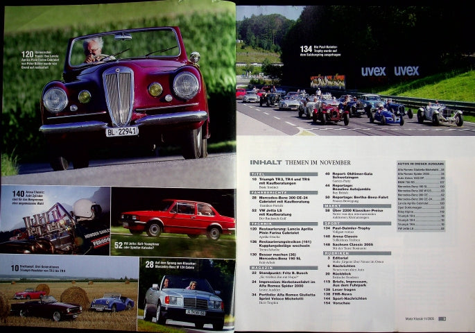 Inhaltsverzeichnis Motor Klassik 11/2005