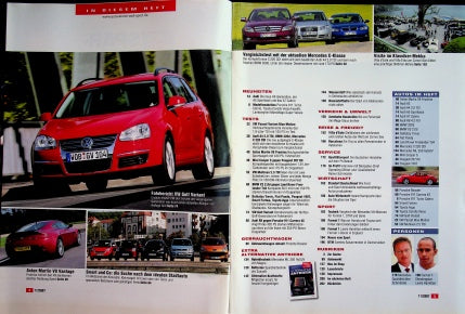 Inhaltsverzeichnis Auto Motor und Sport 11/2007