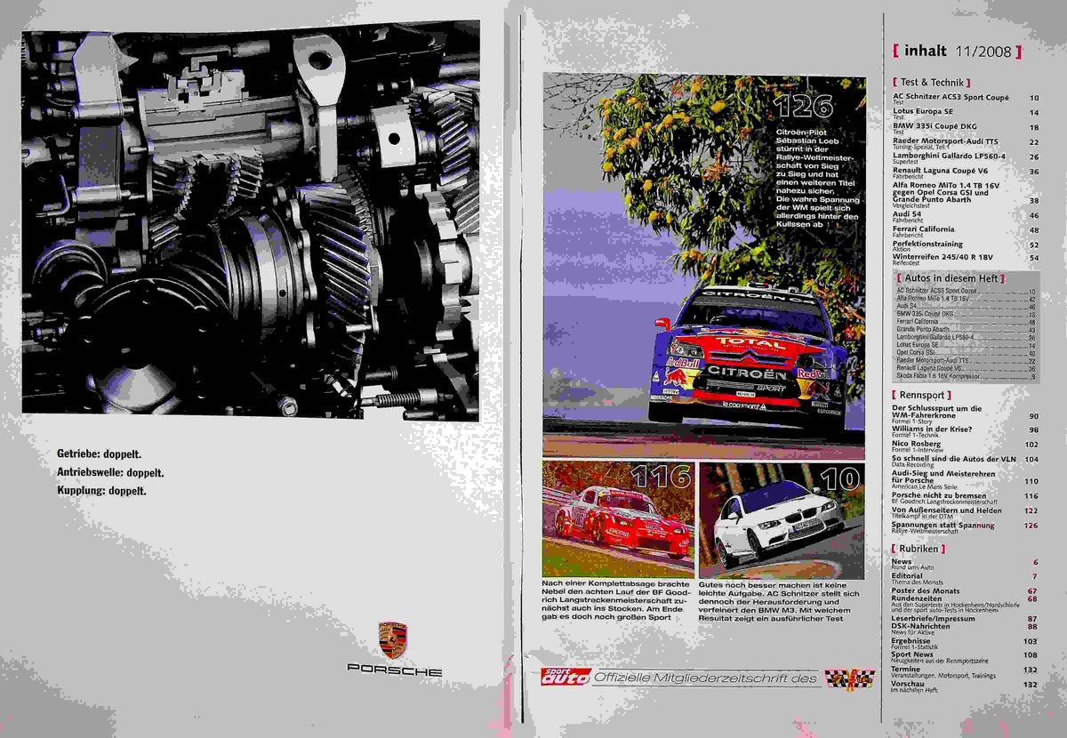 Inhaltsverzeichnis Sport Auto 11/2008