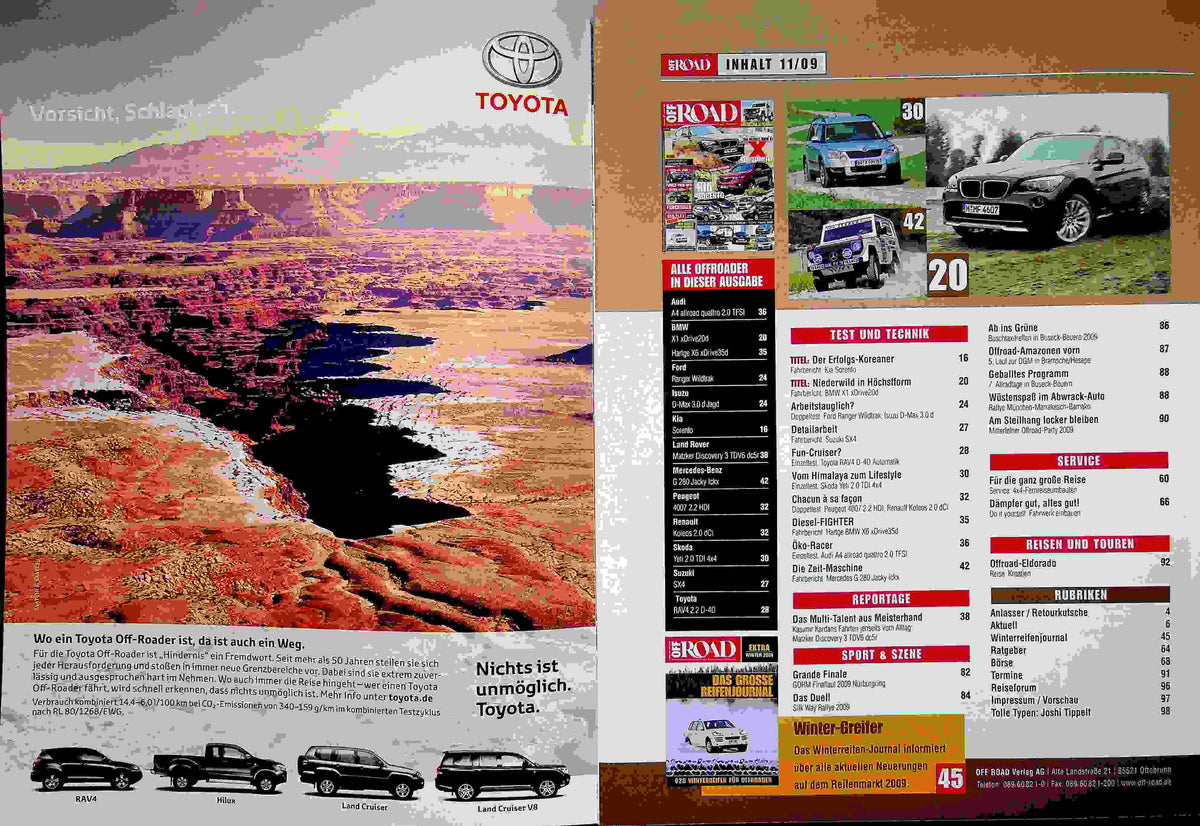 Inhaltsverzeichnis Offroad 11/2009