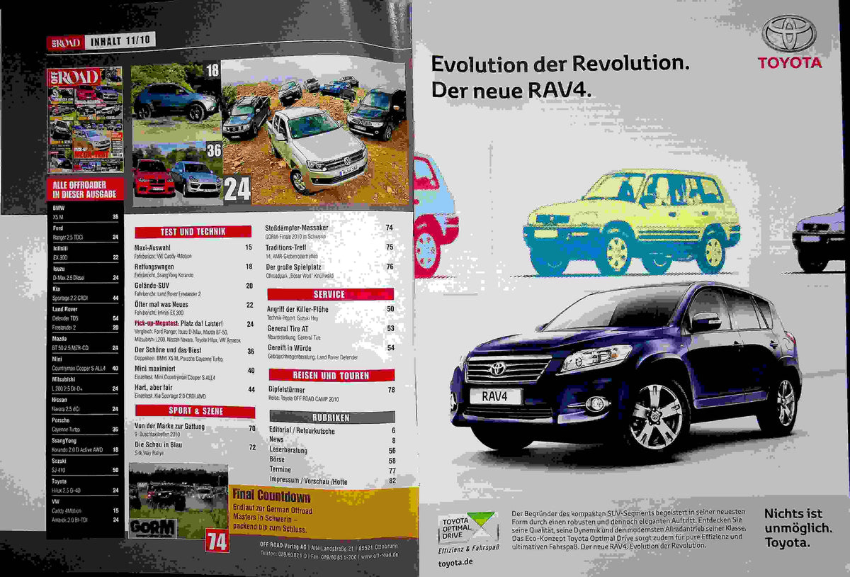 Inhaltsverzeichnis Offroad 11/2010