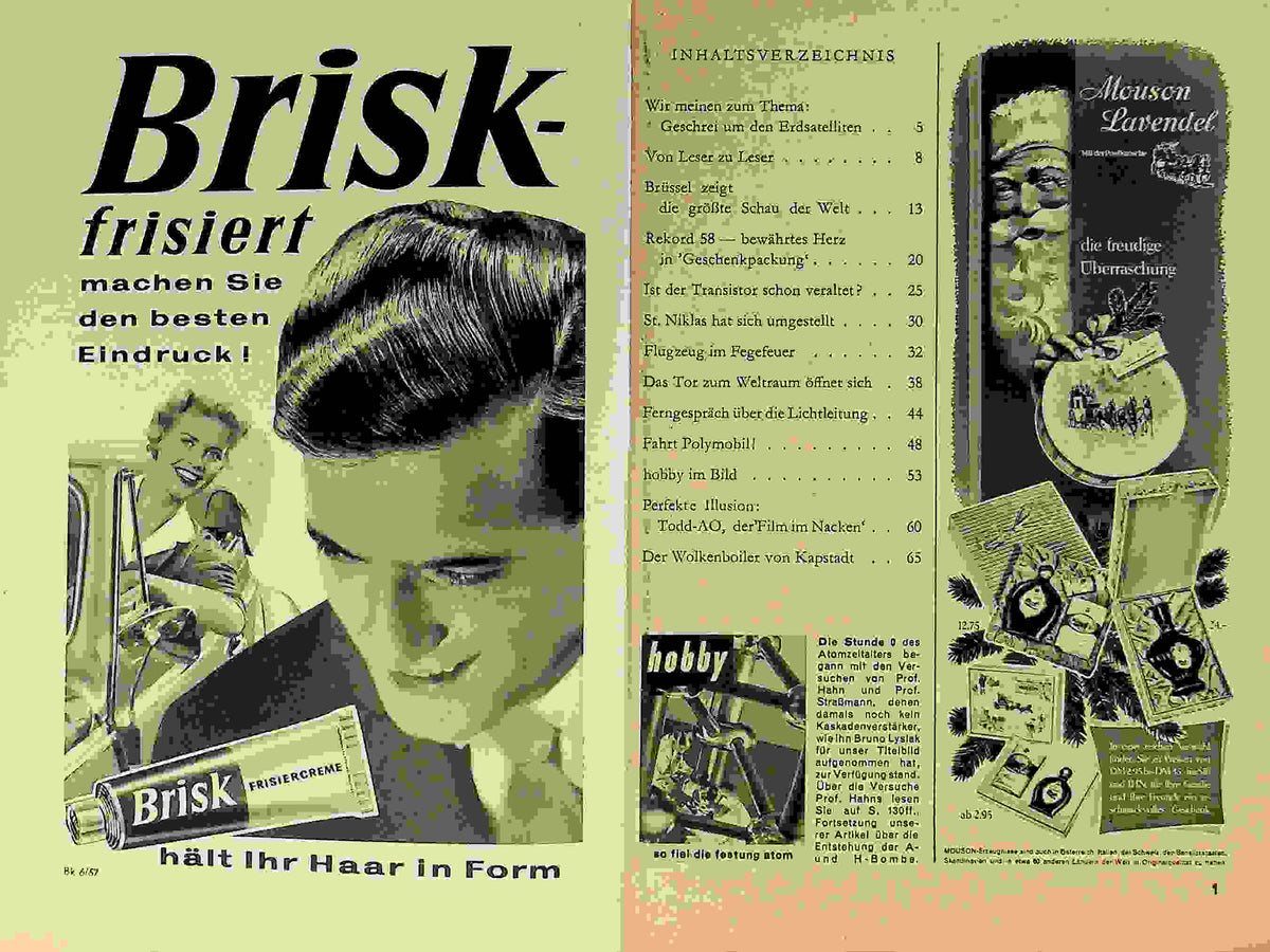 Inhaltsverzeichnis Hobby 12/1957