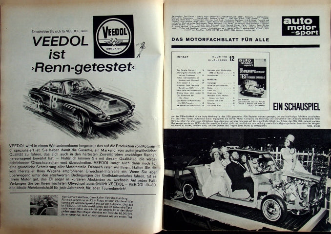 Inhaltsverzeichnis Auto Motor und Sport 12/1963
