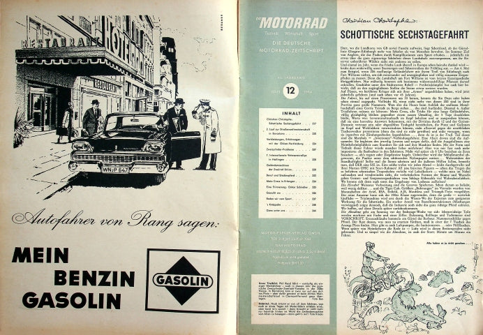 Inhaltsverzeichnis Motorrad 12/1964