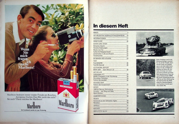 Inhaltsverzeichnis Auto Motor und Sport 12/1968