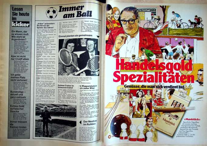 Inhaltsverzeichnis Kicker 12/1973