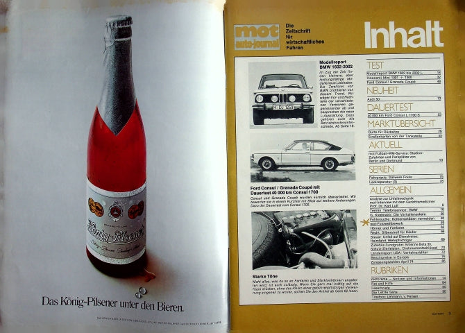 Inhaltsverzeichnis MOT 12/1974