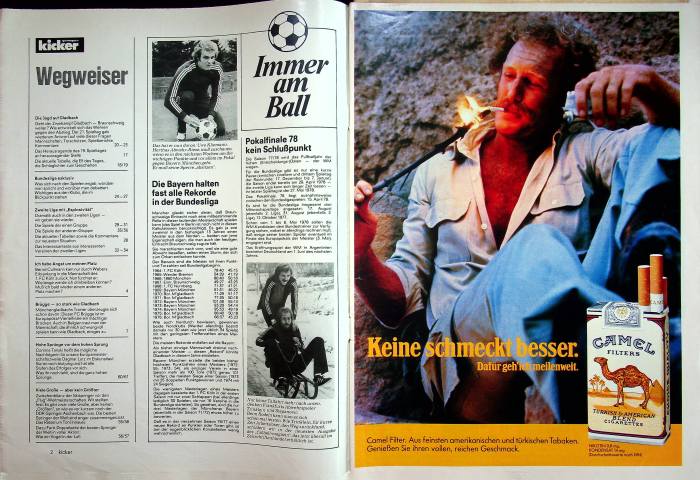 Inhaltsverzeichnis Kicker 12/1977