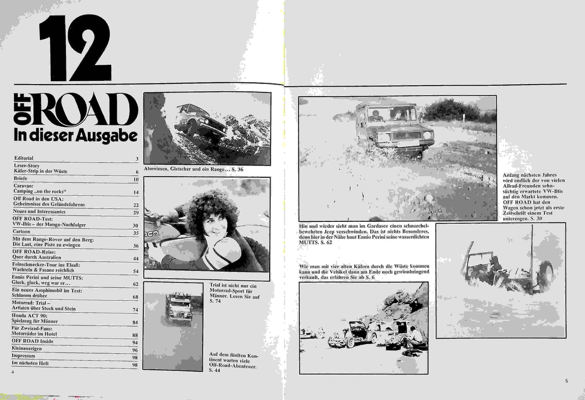 Inhaltsverzeichnis Offroad 12/1978