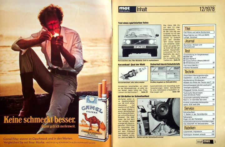 Inhaltsverzeichnis MOT 12/1978