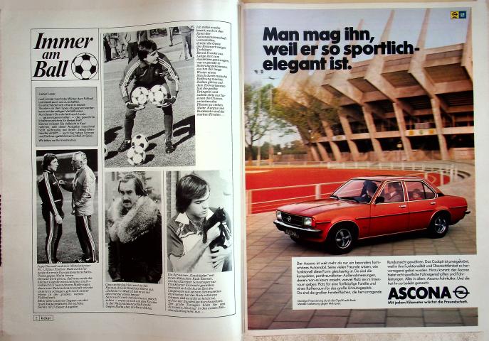 Inhaltsverzeichnis Kicker 12/1979