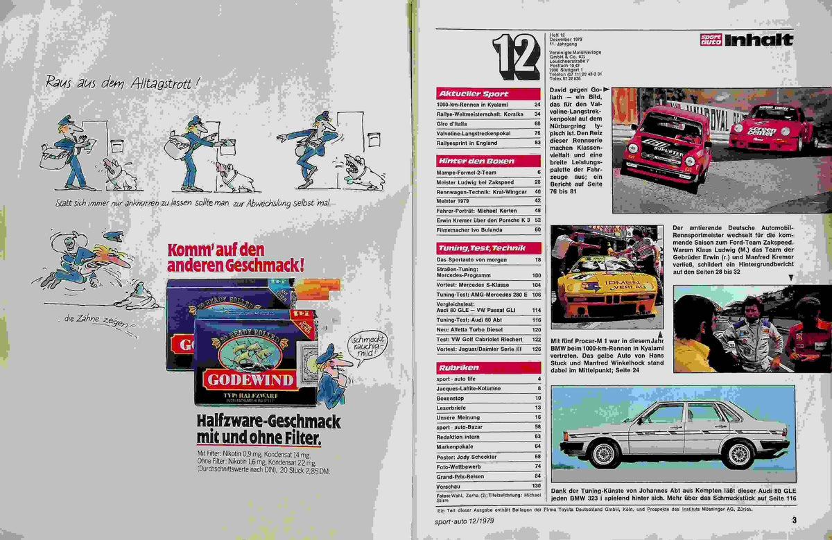 Inhaltsverzeichnis Sport Auto 12/1979