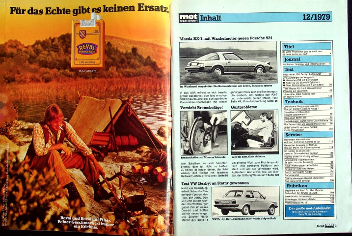 Inhaltsverzeichnis MOT 12/1979