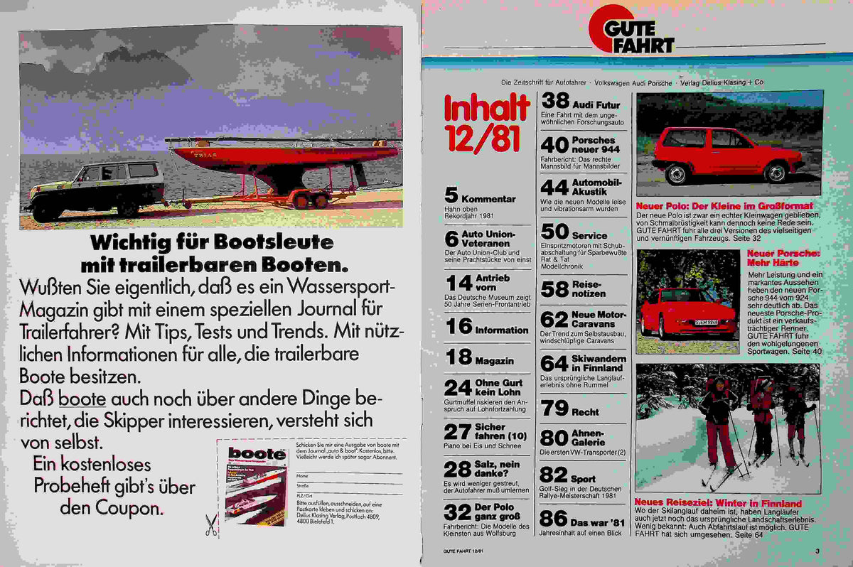 Inhaltsverzeichnis Gute Fahrt 12/1981