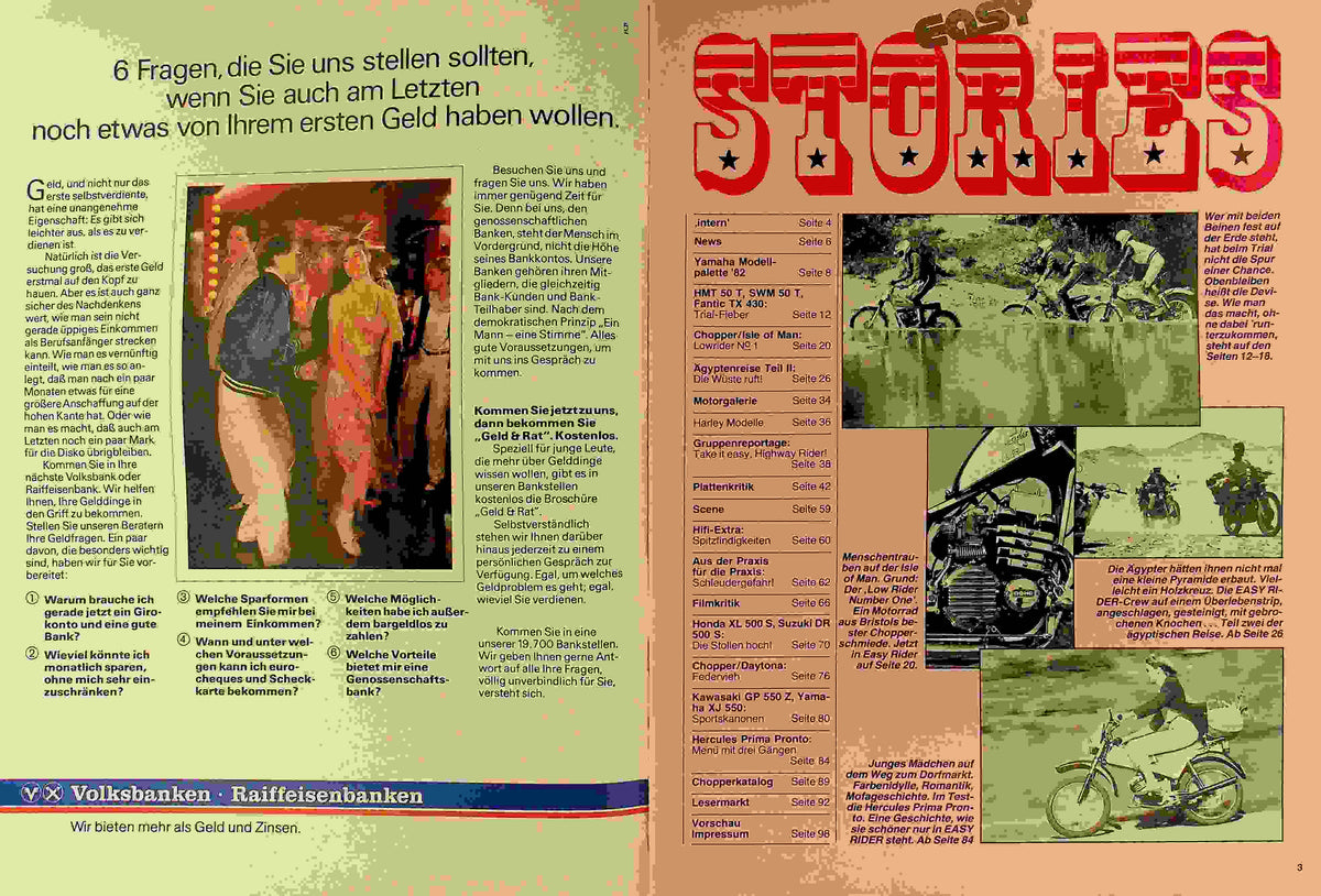 Inhaltsverzeichnis Easy Rider 12/1981