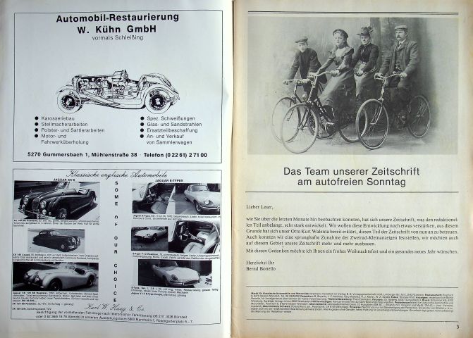 Inhaltsverzeichnis Oldtimer Markt 12/1981