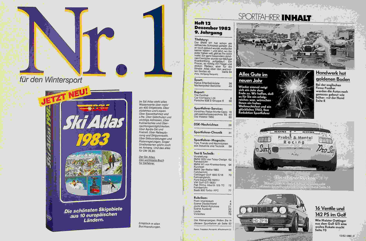 Inhaltsverzeichnis Sport Fahrer 12/1982