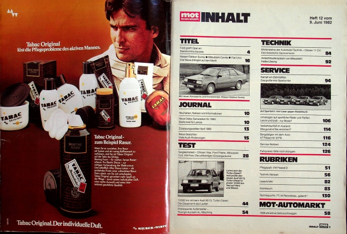 Inhaltsverzeichnis MOT 12/1982