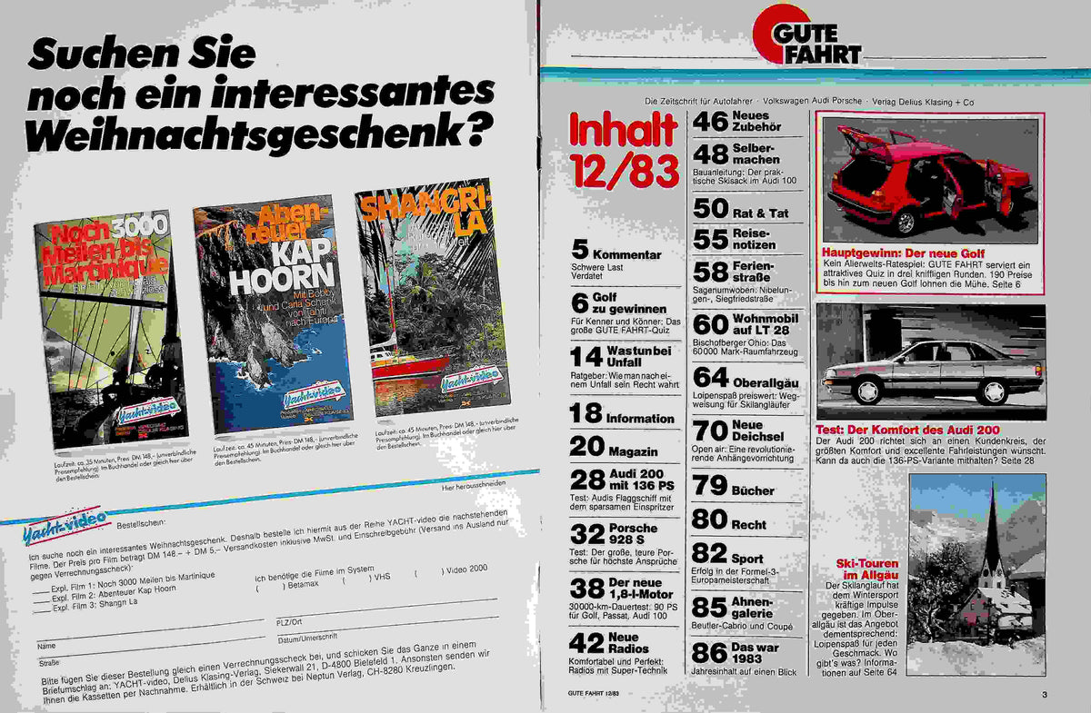 Inhaltsverzeichnis Gute Fahrt 12/1983
