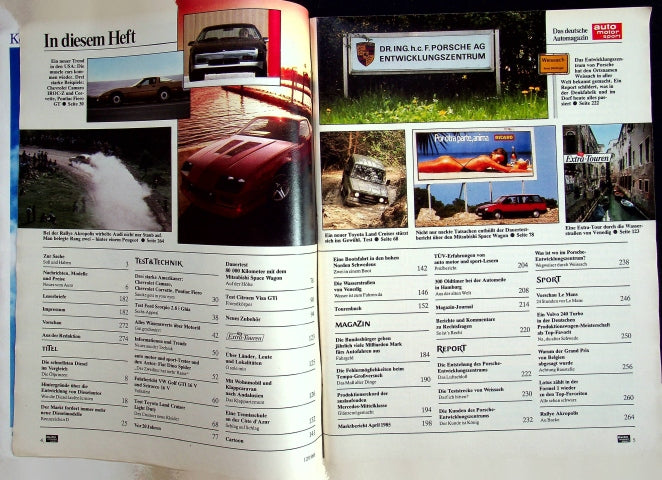 Inhaltsverzeichnis Auto Motor und Sport 12/1985