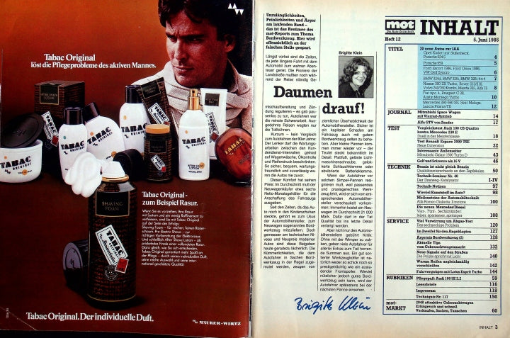 Inhaltsverzeichnis MOT 12/1985