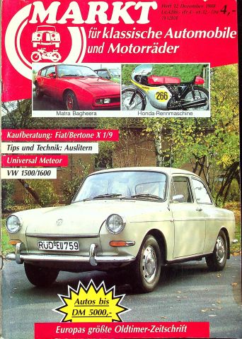 Oldtimer Markt 12/1988