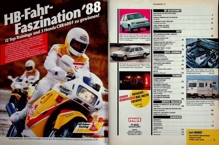 Inhaltsverzeichnis MOT 12/1988