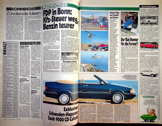 Inhaltsverzeichnis Auto Bild 12/1988