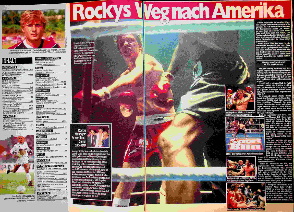 Inhaltsverzeichnis Sport Bild 12/1988