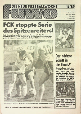 Fuwo Fussballwoche 12/1989